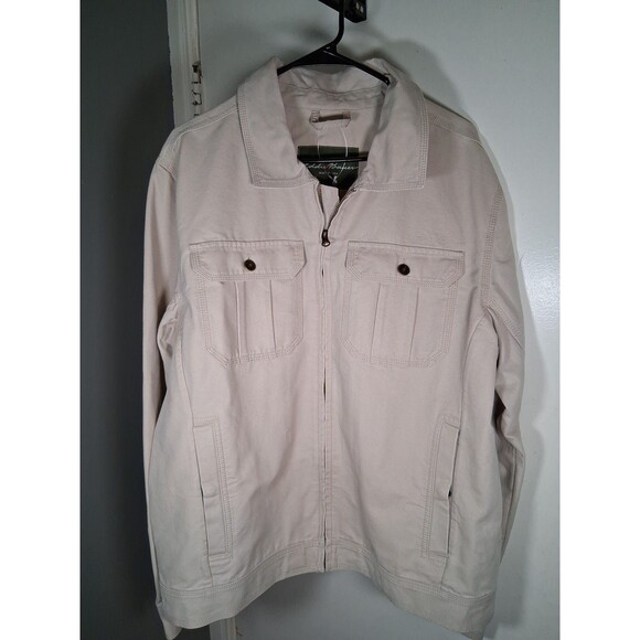 Eddie Bauer Mens Jacket Large Beige Nwt - Picture 1 of 11